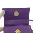 JACQUEMUS Mini Hand Bag Leather 2way Purple Gold Auth 128506M-11