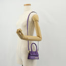 JACQUEMUS Mini Hand Bag Leather 2way Purple Gold Auth 128506M-24