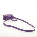 JACQUEMUS Mini Hand Bag Leather 2way Purple Gold Auth 128506M-8