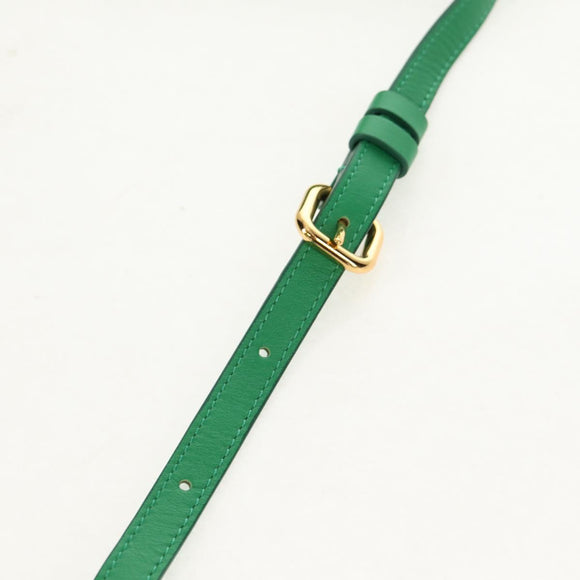 JACQUEMUS Hand Bag Leather 2way Green Gold Auth 128507M