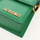 JACQUEMUS Hand Bag Leather 2way Green Gold Auth 128507M-14