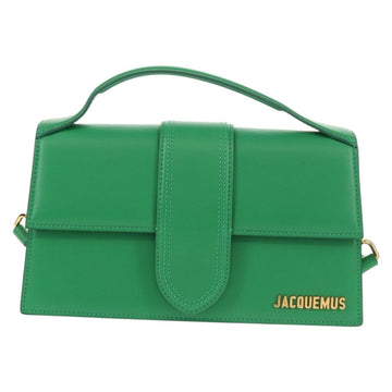 JACQUEMUS Hand Bag Leather 2way Green Gold Auth 128507M - 0