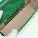 JACQUEMUS Hand Bag Leather 2way Green Gold Auth 128507M-21