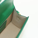 JACQUEMUS Hand Bag Leather 2way Green Gold Auth 128507M-22