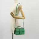 JACQUEMUS Hand Bag Leather 2way Green Gold Auth 128507M-25