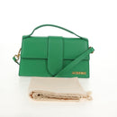 JACQUEMUS Hand Bag Leather 2way Green Gold Auth 128507M-26