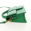 JACQUEMUS Hand Bag Leather 2way Green Gold Auth 128507M-4