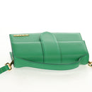 JACQUEMUS Hand Bag Leather 2way Green Gold Auth 128507M-6