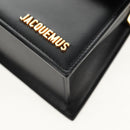JACQUEMUS Hand Bag Leather 2way Black Gold Auth 128508M-17