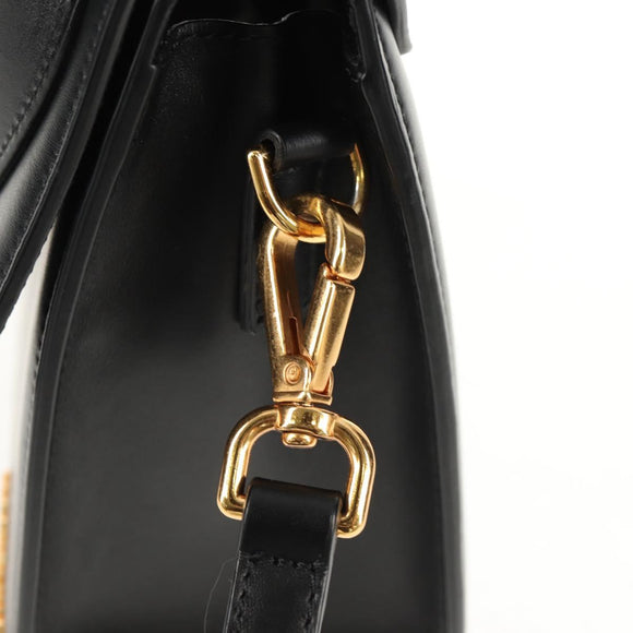 JACQUEMUS Hand Bag Leather 2way Black Gold Auth 128508M