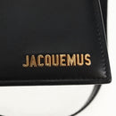 JACQUEMUS Hand Bag Leather 2way Black Gold Auth 128508M-21