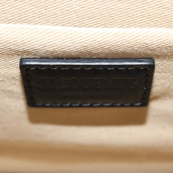 JACQUEMUS Hand Bag Leather 2way Black Gold Auth 128508M