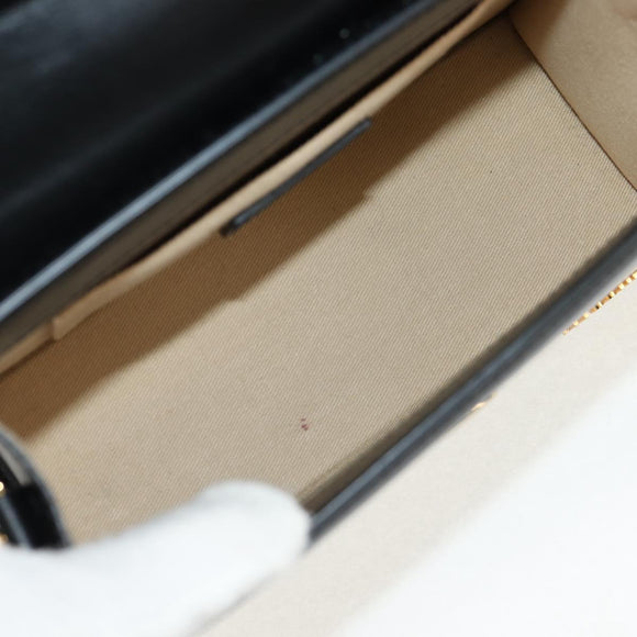 JACQUEMUS Hand Bag Leather 2way Black Gold Auth 128508M