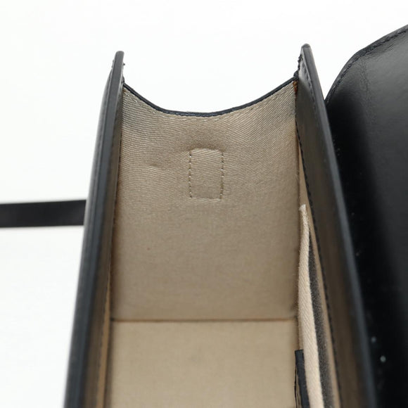 JACQUEMUS Hand Bag Leather 2way Black Gold Auth 128508M