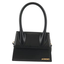 JACQUEMUS Hand Bag Leather 2way Black Gold Auth 128508M-13