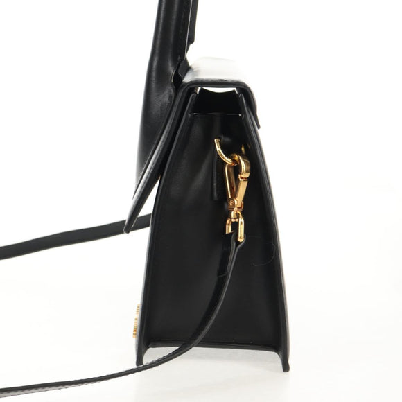 JACQUEMUS Hand Bag Leather 2way Black Gold Auth 128508M