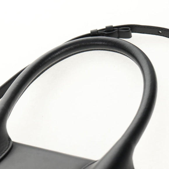 JACQUEMUS Hand Bag Leather 2way Black Gold Auth 128508M