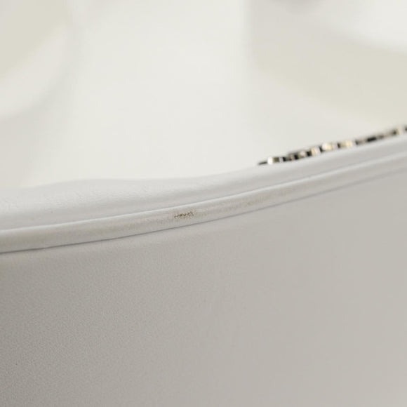 JACQUEMUS × NIKE Hand Bag Leather White Silver Auth 128509M