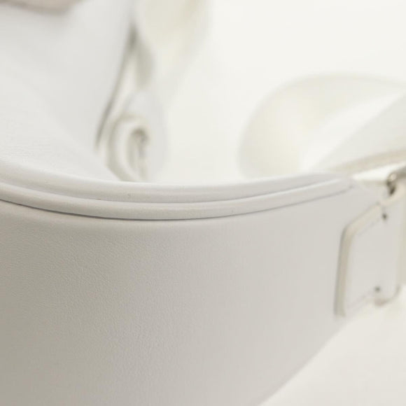 JACQUEMUS × NIKE Hand Bag Leather White Silver Auth 128509M