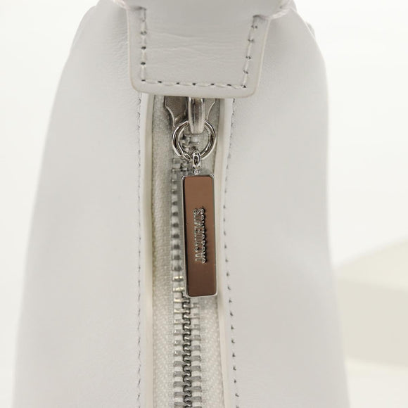 JACQUEMUS × NIKE Hand Bag Leather White Silver Auth 128509M