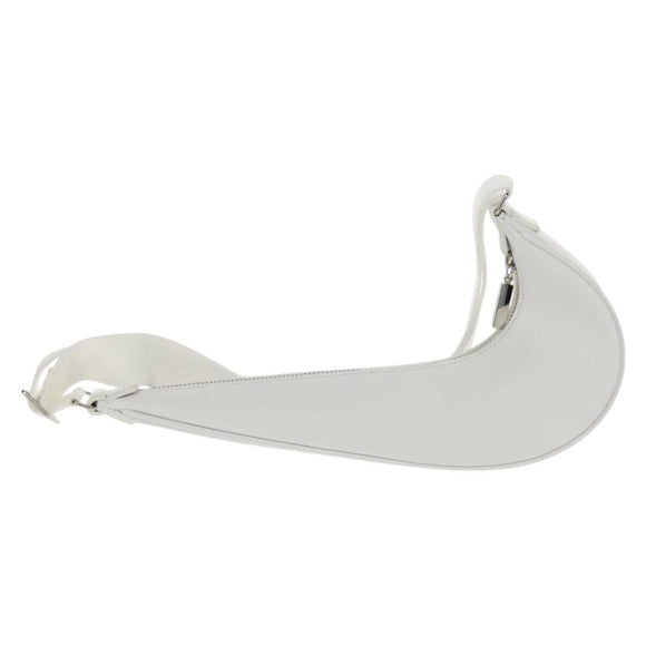 JACQUEMUS × NIKE Hand Bag Leather White Silver Auth 128509M