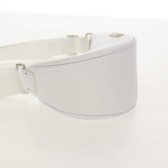 JACQUEMUS × NIKE Hand Bag Leather White Silver Auth 128509M