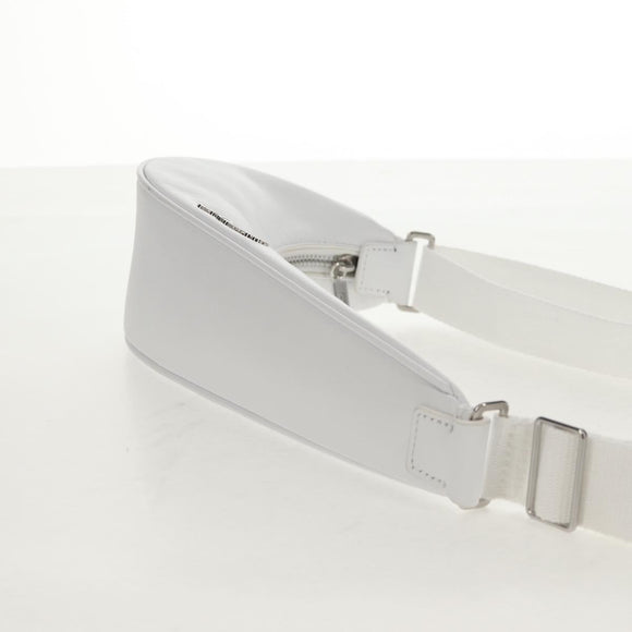 JACQUEMUS × NIKE Hand Bag Leather White Silver Auth 128509M