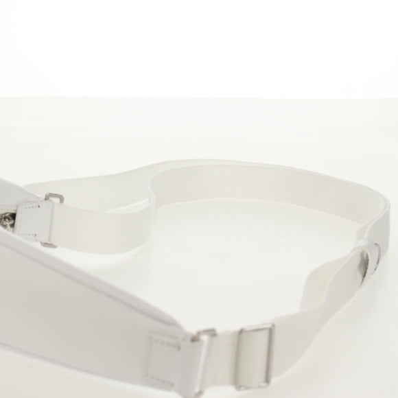 JACQUEMUS × NIKE Hand Bag Leather White Silver Auth 128509M