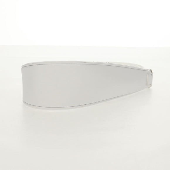 JACQUEMUS × NIKE Hand Bag Leather White Silver Auth 128509M