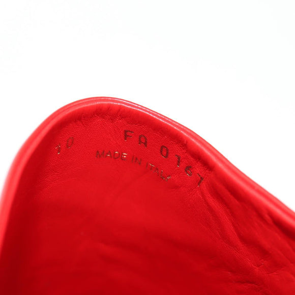 LOUIS VUITTON LVxSupreme Hugh Slipper Leather 10 Red LV Auth 128510M