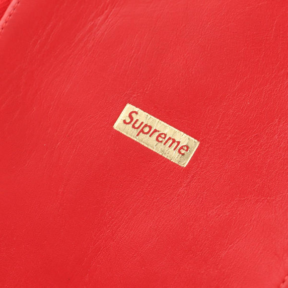 LOUIS VUITTON LVxSupreme Hugh Slipper Leather 10 Red LV Auth 128510M