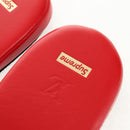 LOUIS VUITTON LVxSupreme Hugh Slipper Leather 10 Red LV Auth 128510M-7