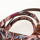 PRADA Flower Canapa PM Hand Bag Canvas 2way Purple Gold Auth 128519M-18