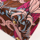 PRADA Flower Canapa PM Hand Bag Canvas 2way Purple Gold Auth 128519M-20