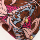 PRADA Flower Canapa PM Hand Bag Canvas 2way Purple Gold Auth 128519M-21