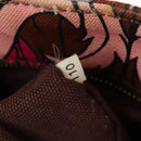 PRADA Flower Canapa PM Hand Bag Canvas 2way Purple Gold Auth 128519M-11