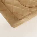 CHANEL Chain Matelasse Shoulder Bag Satin Gold CC Auth 128521M-18