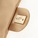 CHANEL Chain Matelasse Shoulder Bag Satin Gold CC Auth 128521M-21