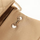 CHANEL Chain Matelasse Shoulder Bag Satin Gold CC Auth 128521M-22
