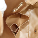 CHANEL Chain Matelasse Shoulder Bag Satin Gold CC Auth 128521M-26