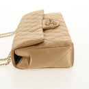 CHANEL Chain Matelasse Shoulder Bag Satin Gold CC Auth 128521M-3