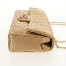 CHANEL Chain Matelasse Shoulder Bag Satin Gold CC Auth 128521M-4