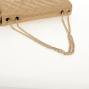 CHANEL Chain Matelasse Shoulder Bag Satin Gold CC Auth 128521M-7
