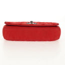 CHANEL Wild Stitch Chain Shoulder Bag Leather Red CC Auth 128522M-11