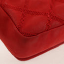 CHANEL Wild Stitch Chain Shoulder Bag Leather Red CC Auth 128522M-15