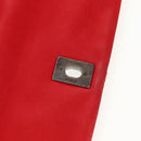 CHANEL Wild Stitch Chain Shoulder Bag Leather Red CC Auth 128522M-19