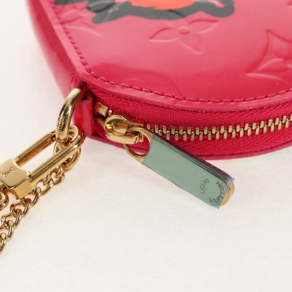 LOUIS VUITTON Vernis Rose Porte Monnaie Chapeau Coin Purse M93690 Auth 128525M