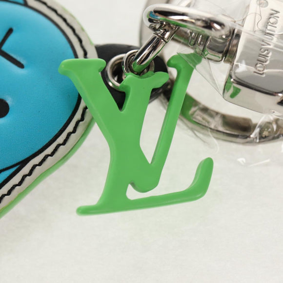 LOUIS VUITTON Porte Cles LV Rabbit Key Ring Leather Blue MP2917 LV Auth 128528M