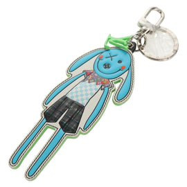 LOUIS VUITTON Porte Cles LV Rabbit Key Ring Leather Blue MP2917 LV Auth 128528SAM