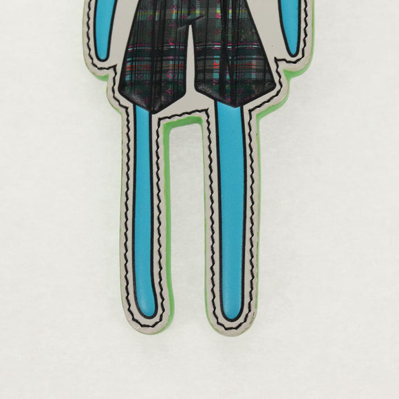 LOUIS VUITTON Porte Cles LV Rabbit Key Ring Leather Blue MP2917 LV Auth 128528M